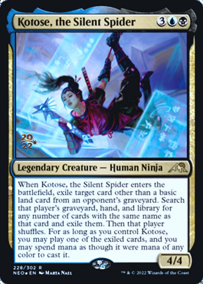 Kotose, the Silent Spider [Kamigawa: Neon Dynasty Prerelease Promos] 