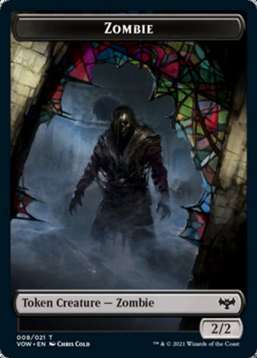 Zombie (008) // Vampire (016) Double-Sided Token [Innistrad: Crimson Vow Tokens] 