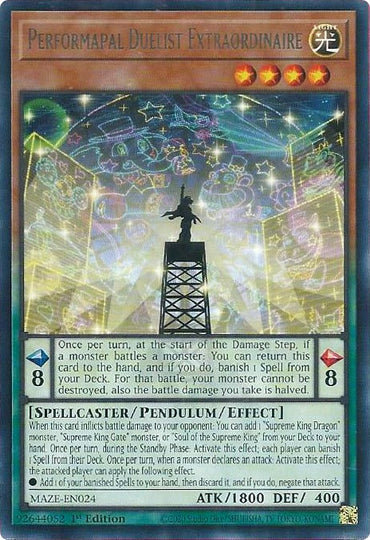 Performapal Duelist Extraordinaire [MAZE-EN024] Rare 