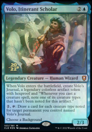 Volo, Itinerant Scholar [Commander Legends: Battle for Baldur's Gate Prerelease Promos] 