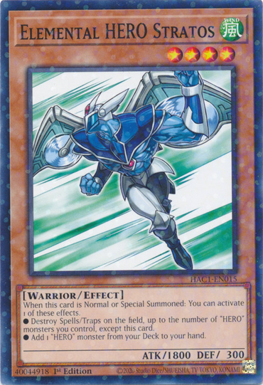 Elemental HERO Stratos (Duel Terminal) [HAC1-EN015] Common 