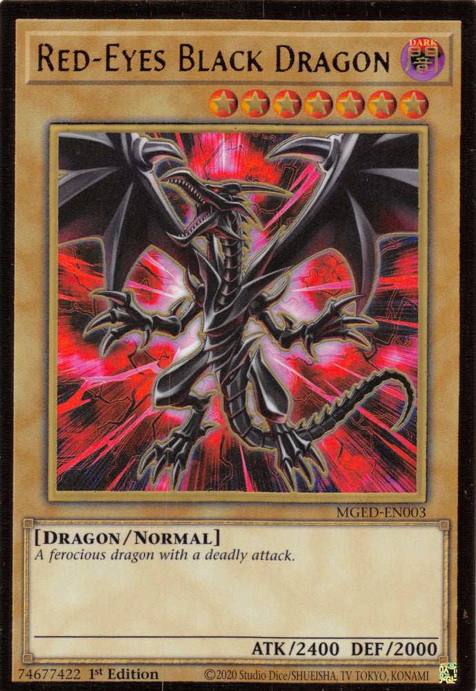 Red-Eyes Black Dragon (Alternate Art) [MGED-EN003] Gold Rare 