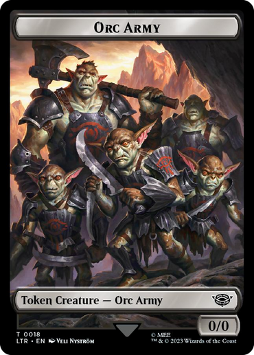 Orc Army (0018) // Food (0024) Double-Sided Token (Surge Foil) [The Lord of the Rings: Tales of Middle-Earth Tokens] 