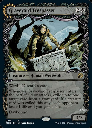 Graveyard Trespasser // Graveyard Glutton (Showcase Equinox) [Innistrad: Midnight Hunt] 