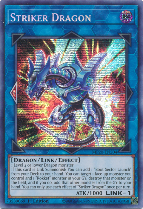 Striker Dragon [MP20-EN204] Prismatic Secret Rare 