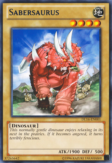 Sabersaurus (Blue) [DL16-EN001] Rare 