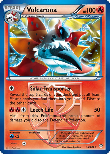 Volcarona (13/101) (Theme Deck Exclusive) [Black & White: Plasma Blast]