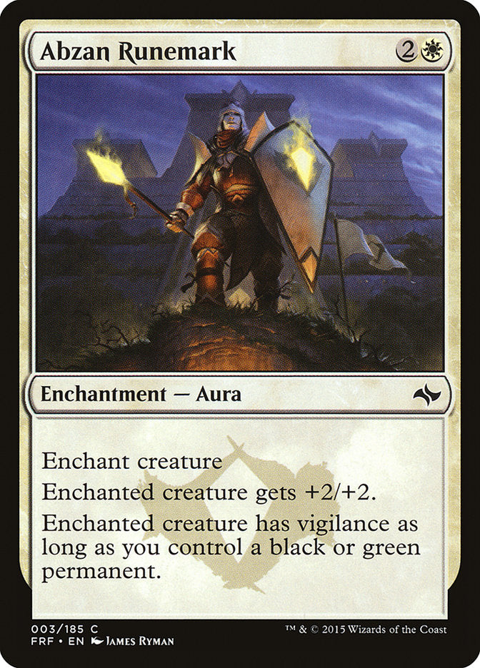 Abzan Runemark [Fate Reforged] 