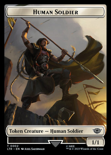 Human Soldier Token (02) [The Lord of the Rings: Tales of Middle-Earth Tokens] 