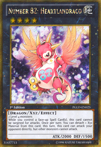 Number 82: Heartlandraco [PGLD-EN025] Gold Secret Rare 