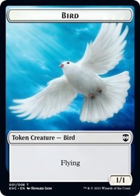 Bird // Spirit Double-Sided Token [Kaldheim Commander Tokens] 