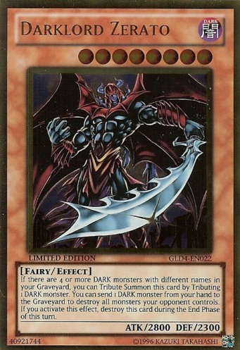 Darklord Zerato [GLD4-EN022] Gold Rare 