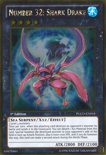 Number 32: Shark Drake [PGLD-EN044] Gold Rare 
