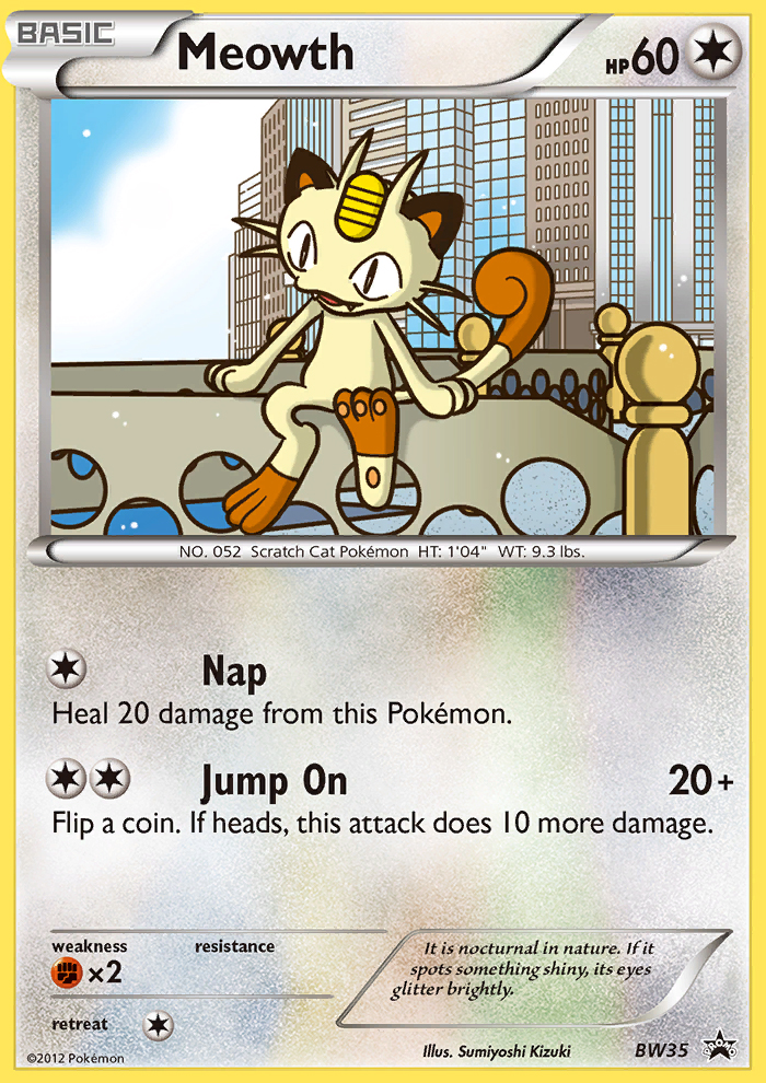 Meowth (BW35) [Black & White: Black Star Promos]