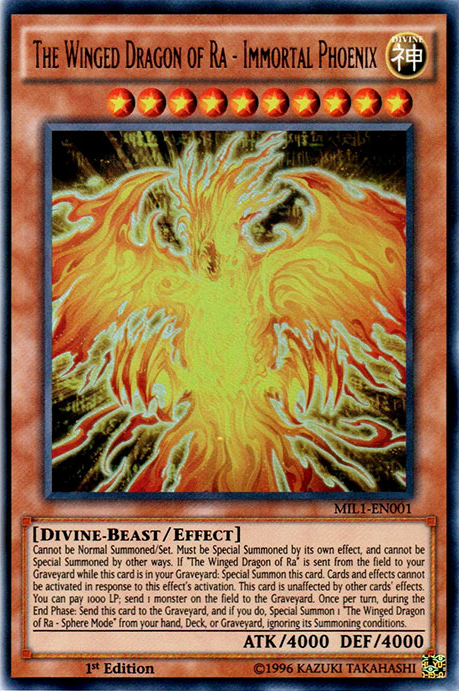 The Winged Dragon of Ra - Immortal Phoenix [MIL1-EN001] Ultra Rare 