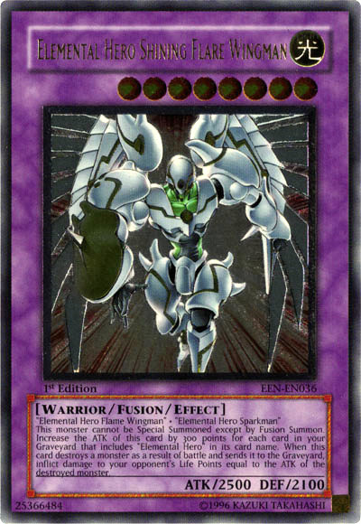 Elemental Hero Shining Flare Wingman [EEN-EN036] Ultimate Rare 
