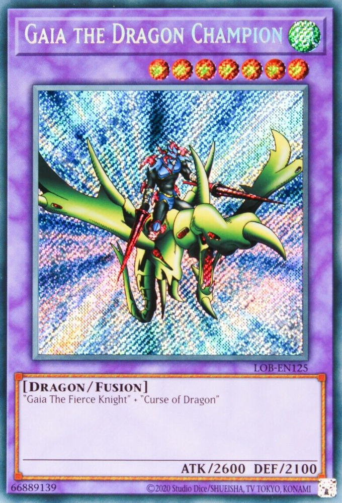 Gaia the Dragon Champion (25th Anniversary) [LOB-EN125] Secret Rare 