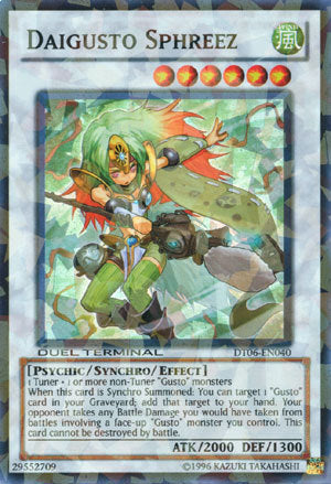 Daigusto Sphreez [DT06-EN040] Super Rare 