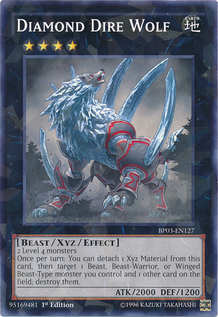 Diamond Dire Wolf [BP03-EN127] Shatterfoil Rare 