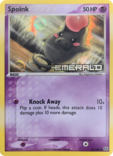 Spoink (65/106) (Stamped) [EX: Emerald]