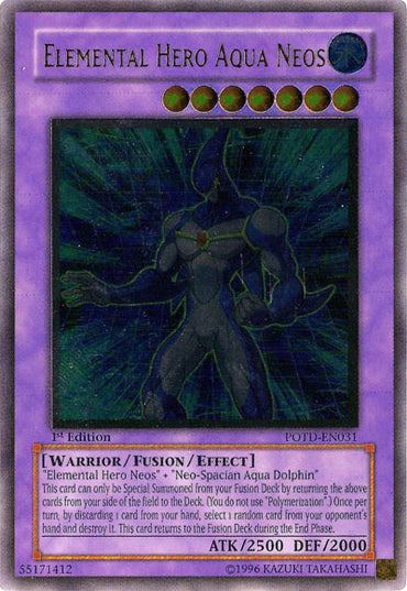 Elemental Hero Aqua Neos [POTD-EN031] Ultimate Rare 