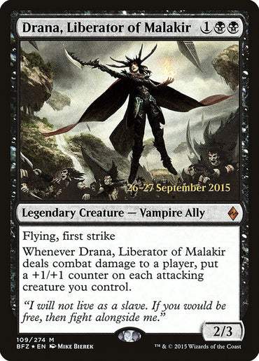 Drana, Liberator of Malakir [Battle for Zendikar Prerelease Promos] 