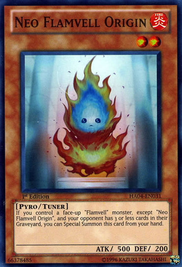 Neo Flamvell Origin [HA04-EN031] Super Rare 