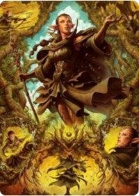 Nissa of Shadowed Boughs 2 Art Card [Zendikar Rising Art Series] 