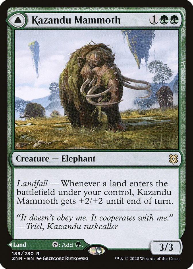 Kazandu Mammoth // Kazandu Valley [Zendikar Rising] 