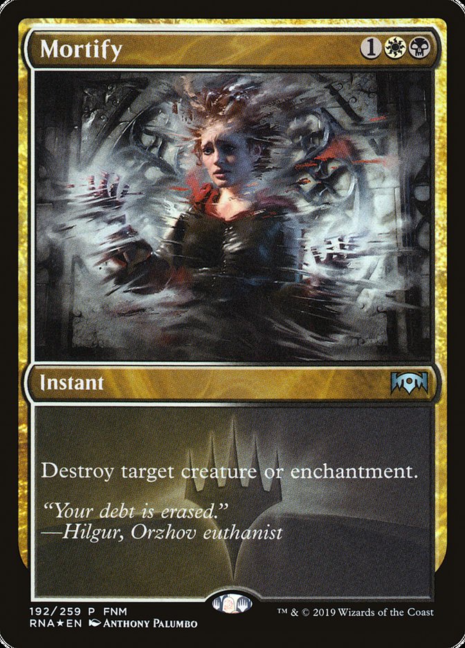 Mortify (FNM) [Ravnica Allegiance Promos] 