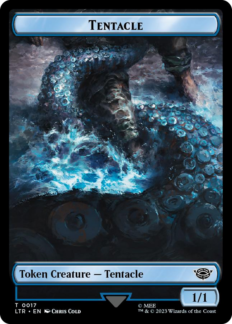 Tentacle // Food (0024) Double-Sided Token (Surge Foil) [The Lord of the Rings: Tales of Middle-Earth Tokens] 