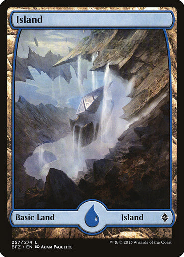 Island (257) (Full Art) [Battle for Zendikar] 