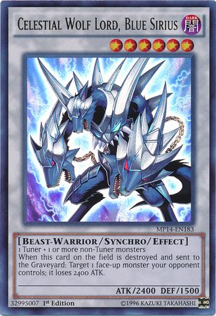 Celestial Wolf Lord, Blue Sirius [MP14-EN183] Ultra Rare 