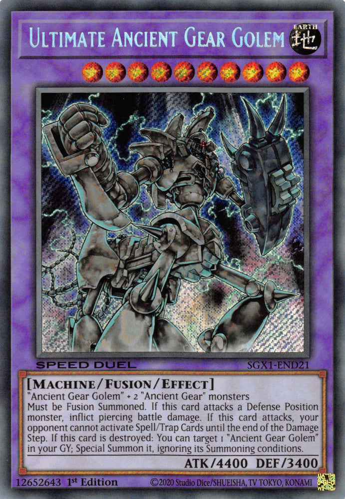 Ultimate Ancient Gear Golem [SGX1-END21] Secret Rare 