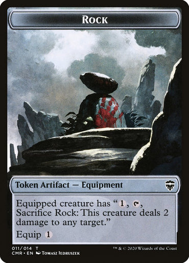 Rock // Spirit Double-Sided Token [Commander Legends Tokens] 