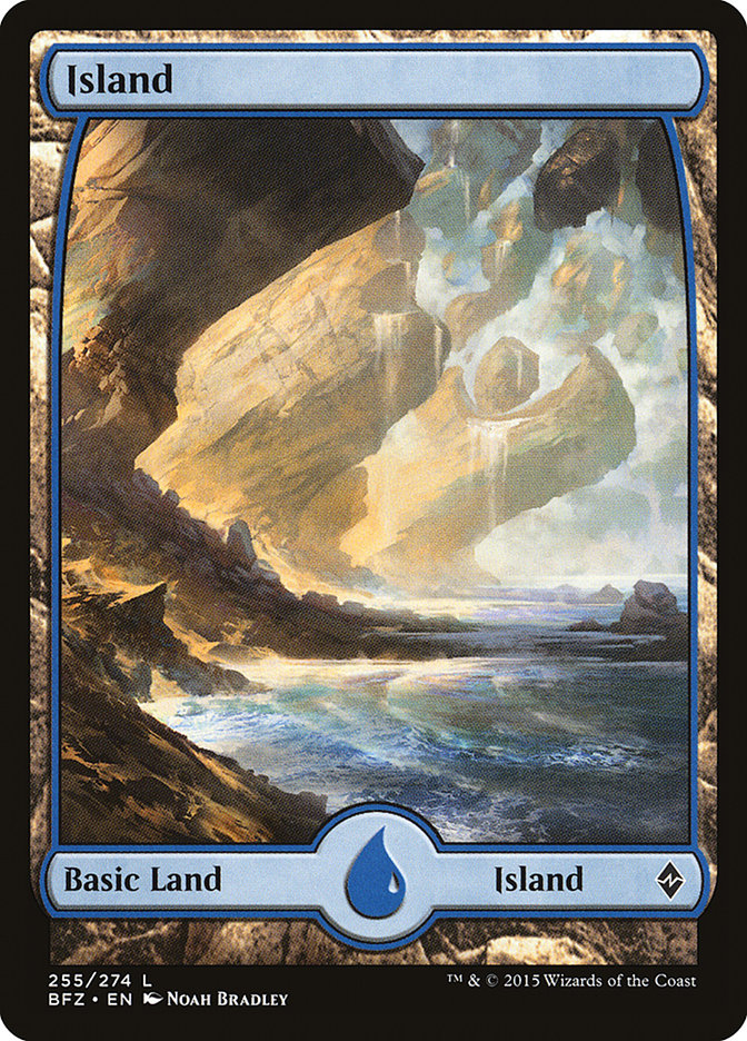 Island (255) (Full Art) [Battle for Zendikar] 