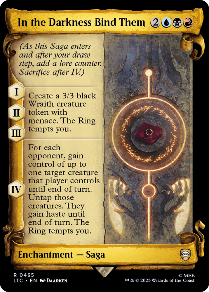 In the Darkness Bind Them [The Lord of the Rings: Tales of Middle-Earth Commander Showcase Scrolls]