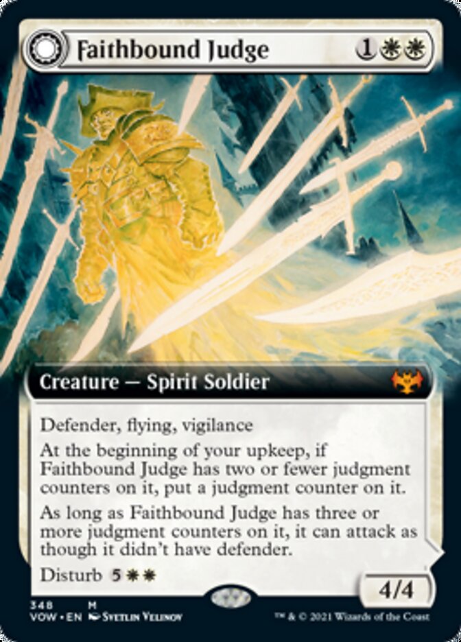 Faithbound Judge // Sinner's Judgment (Extended Art) [Innistrad: Crimson Vow] 