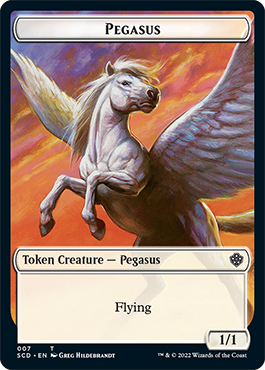 Pegasus // Faerie Double-Sided Token [Starter Commander Decks] 