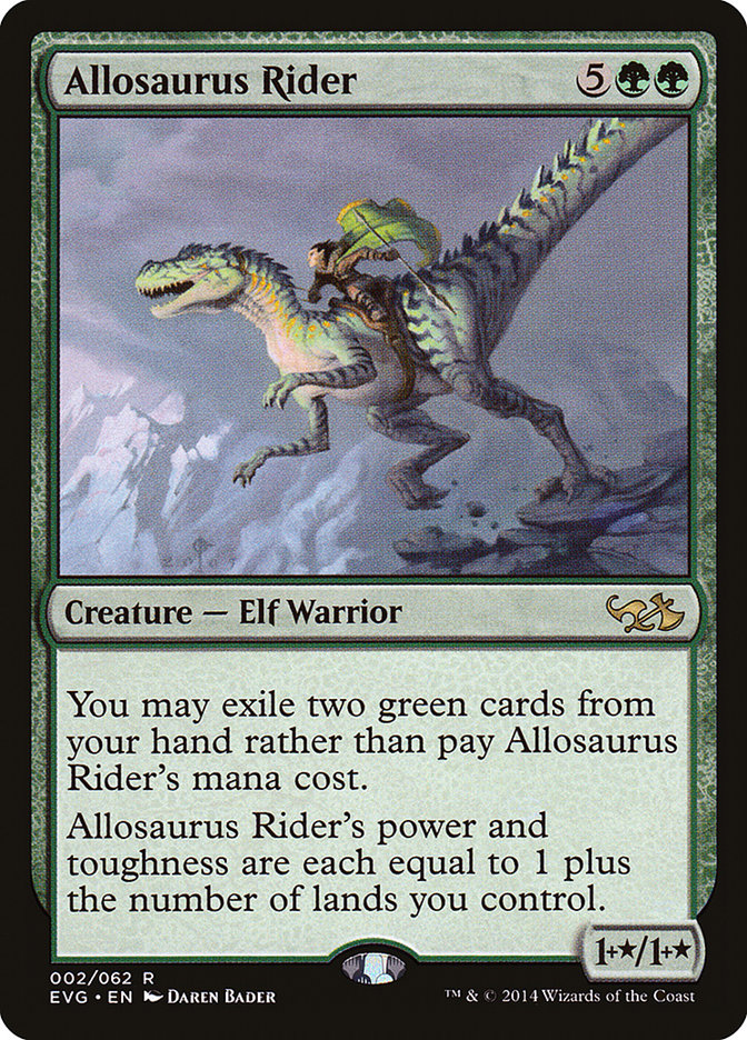 Allosaurus Rider (Elves vs. Goblins) [Duel Decks Anthology] 