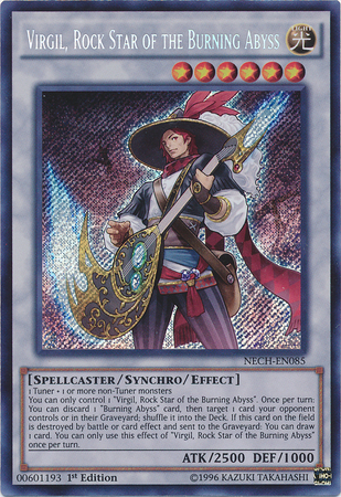 Virgil, Rock Star of the Burning Abyss [NECH-EN085] Secret Rare 