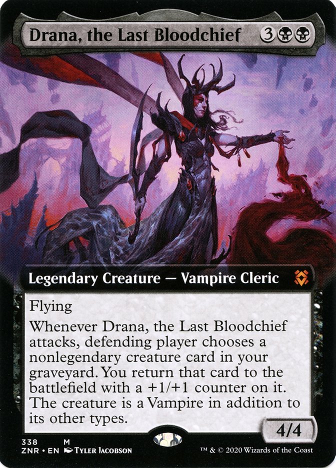 Drana, the Last Bloodchief (Extended Art) [Zendikar Rising] 