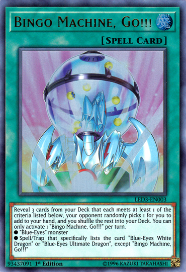 Bingo Machine, Go!!! [LED3-EN003] Ultra Rare 