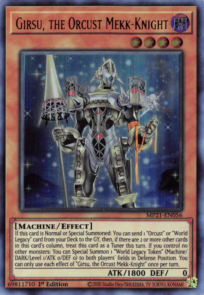 Girsu, the Orcust Mekk-Knight [MP21-EN056] Ultra Rare 