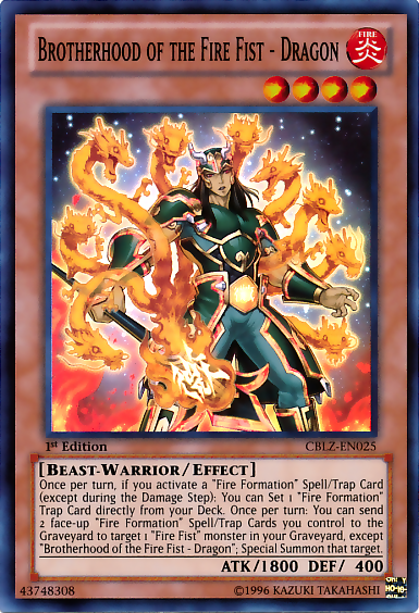 Brotherhood of the Fire Fist - Dragon [CBLZ-EN025] Super Rare 