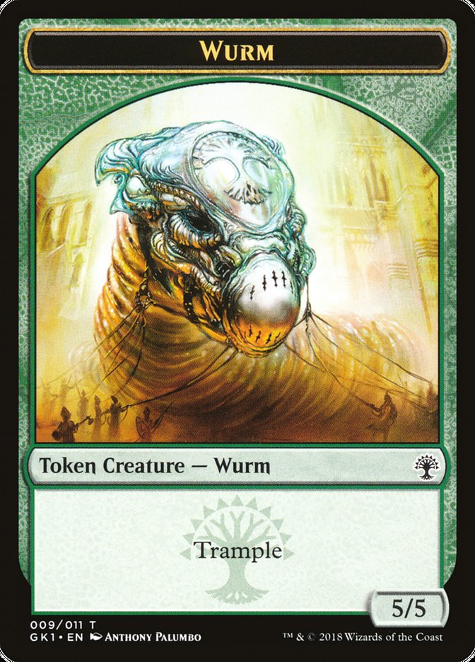 Wurm // Saproling Double-Sided Token [Guilds of Ravnica Guild Kit Tokens] 