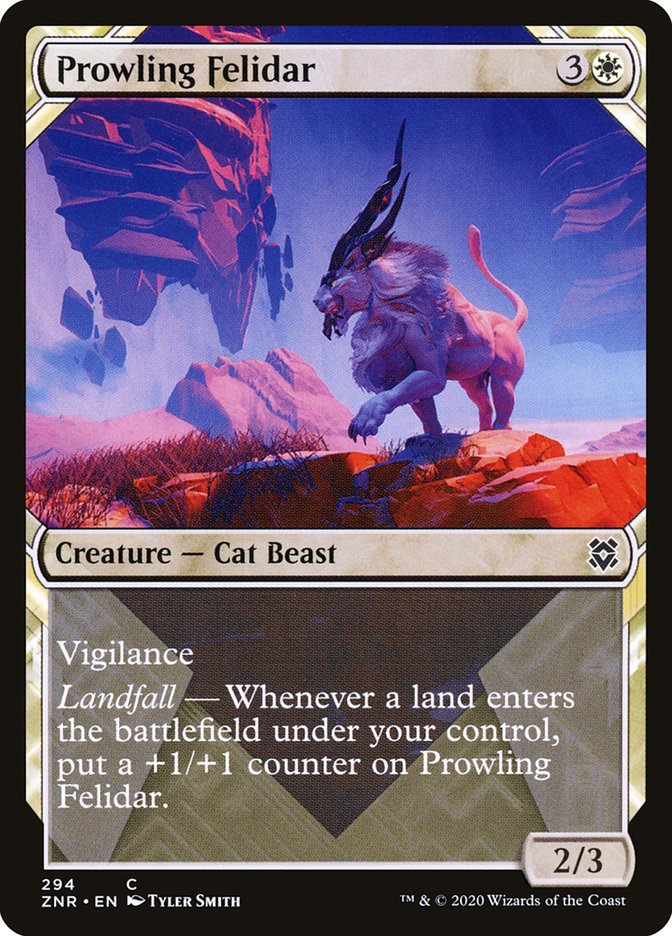 Prowling Felidar (Showcase) [Zendikar Rising] 