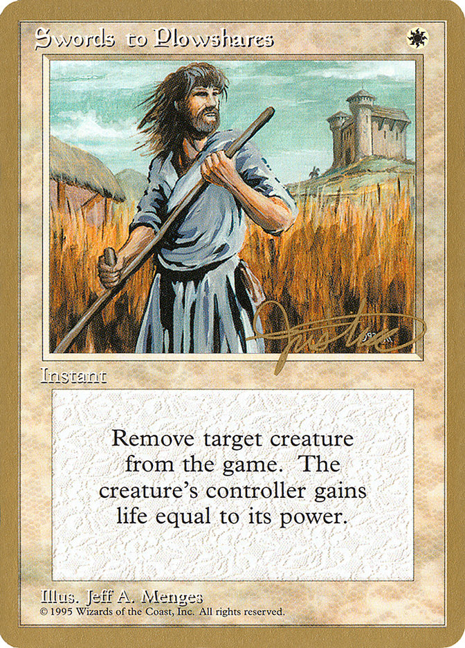 Swords to Plowshares (Mark Justice) [Pro Tour Collector Set] 