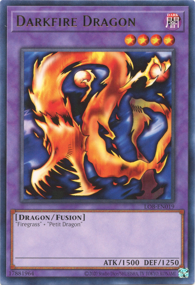 Darkfire Dragon (25th Anniversary) [LOB-EN019] Rare 