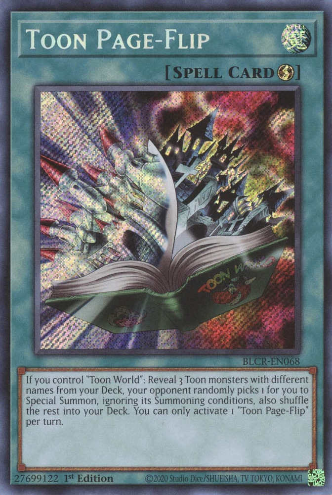Toon Page-Flip [BLCR-EN068] Secret Rare 